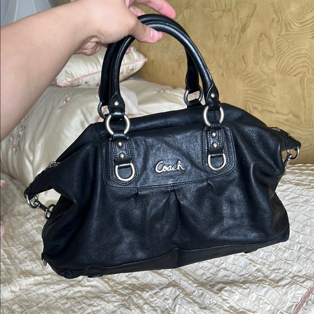 Coach Black Satchel with Classic Design
